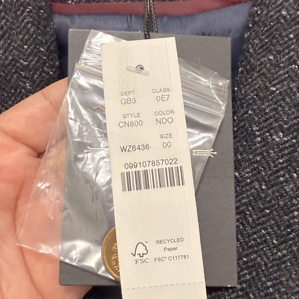 NWT J.Crew École Blazer in Herringbone Wool Blend